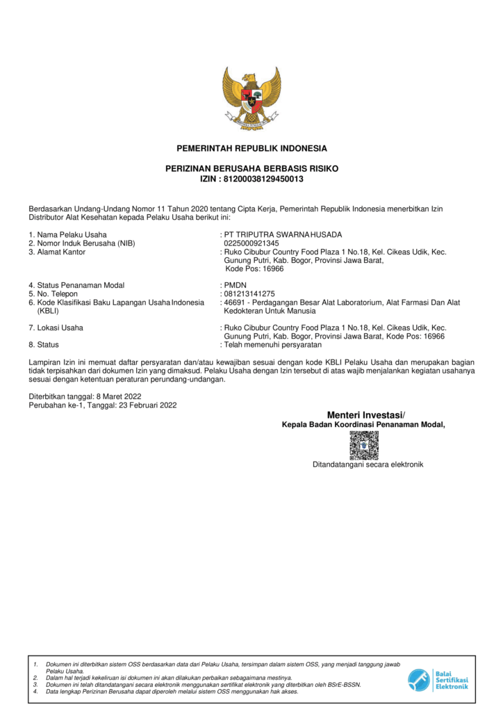 IDAK Triputra Swarna Husada hal-1